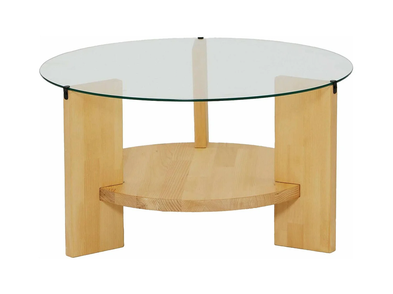 Table basse Alnitak, Table basse, Porte-revues pour canapé, Etagère de salon, 75x75h40 cm, Chêne