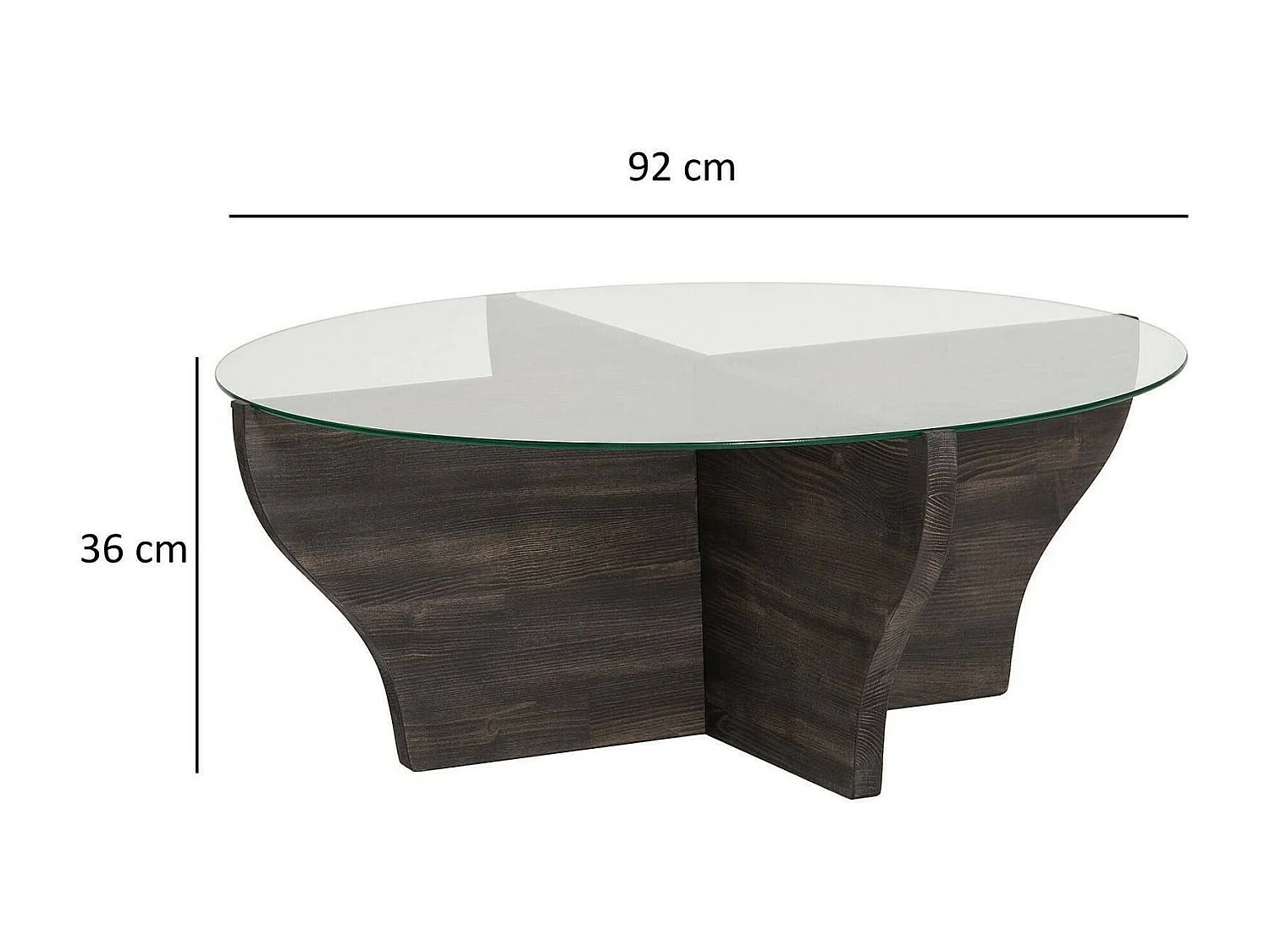 Dborrell Salontafel, Salontafel, Sofa Review Rack, Woonkamer Plank, 92x92h36 cm, Antraciet