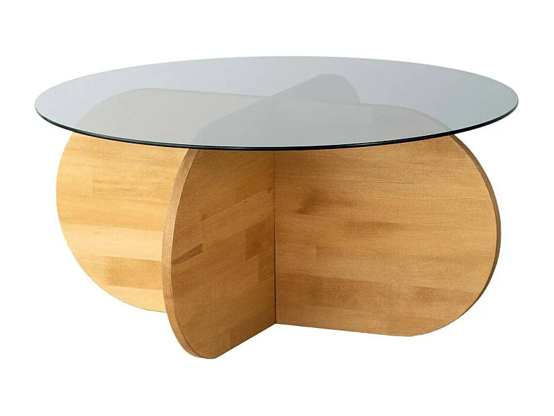 Doliveir-woontafel, koffietafel, bankres, woonkamerplank, 75x75h35 cm, eiken