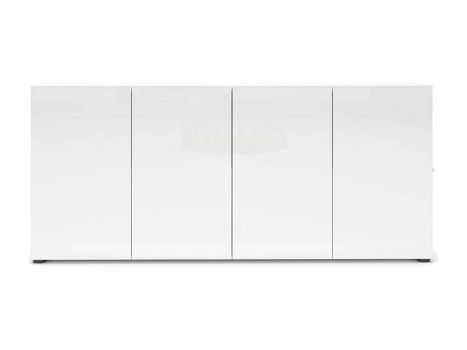Dmora - Credenza Amacord, 180x38h79 cm, Bianco lucido