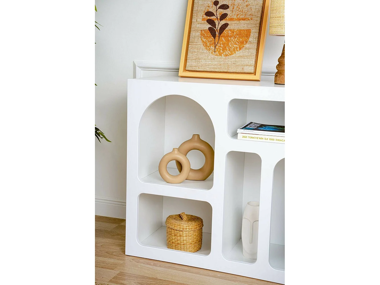 Dgargiul dressoir, buffet in de woonkamer, woonkamer, bijkeuken, 80x35h74 cm, wit