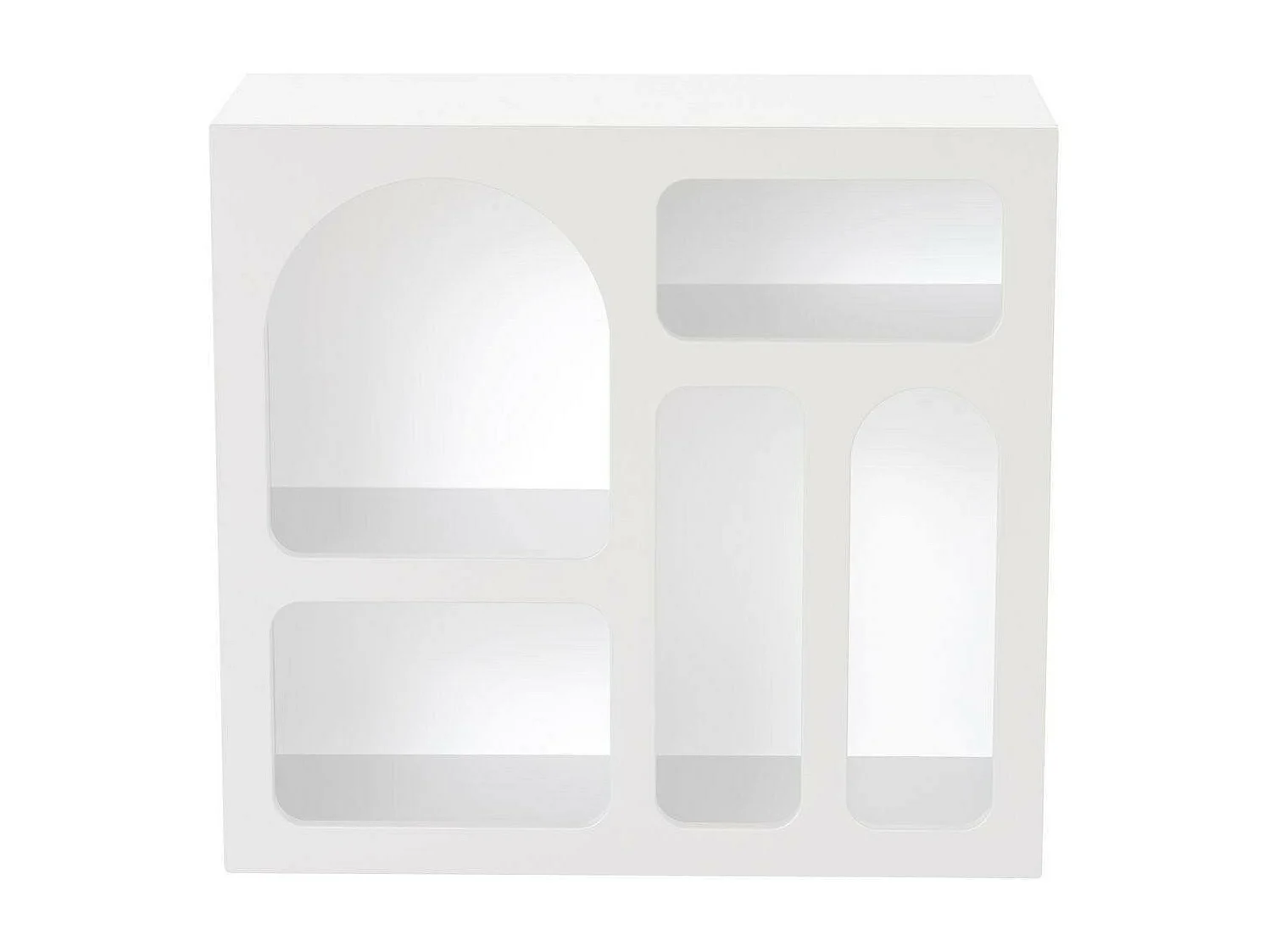 Buffet Bellatrix, Buffet du salon, Commode de salon, Garde-manger de cuisine, 80x35h74 cm, Blanc