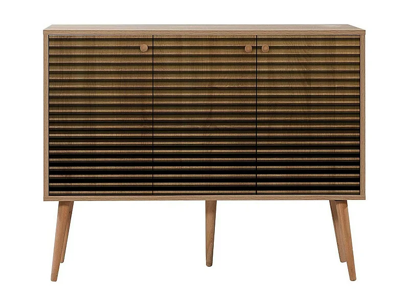 Buffet Nunki, Buffet du salon, Commode de salon, Garde-manger de cuisine, 120x36h90 cm, Chêne