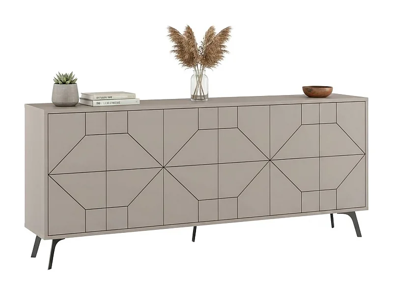 Dlabrocc Dressoir, Woonkamer Buffet, Woonkamer, PantryKeuken, 184x35h77 cm, Cement
