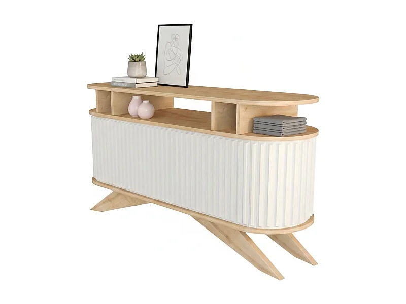 Credenza Joy, un Ripiano, 43x150x75h cm Bianco, Madia