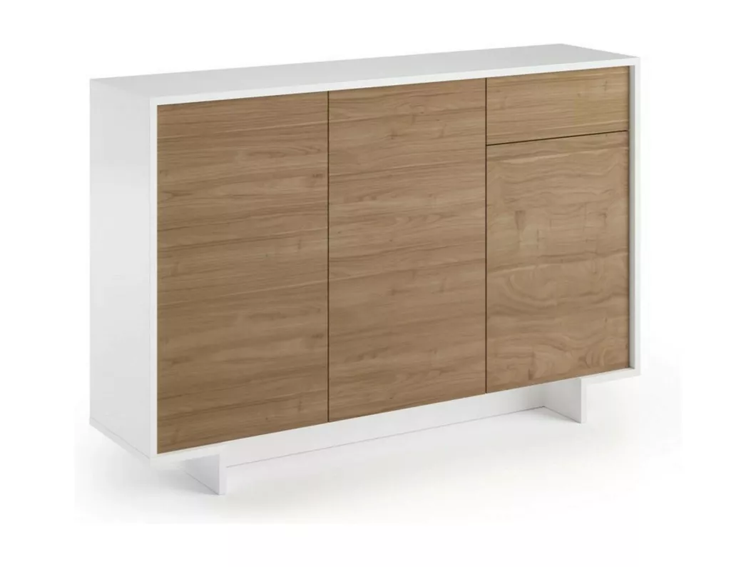 Kauf Unique Sideboard Dbakayok, Wohnzimmer-Sideboard, Wohnzimmer-Buffet mit 3 Türen und 1 Schublade, 100 % Made in Italy, 134 x 35 x 87 cm, Weiß und Eiche