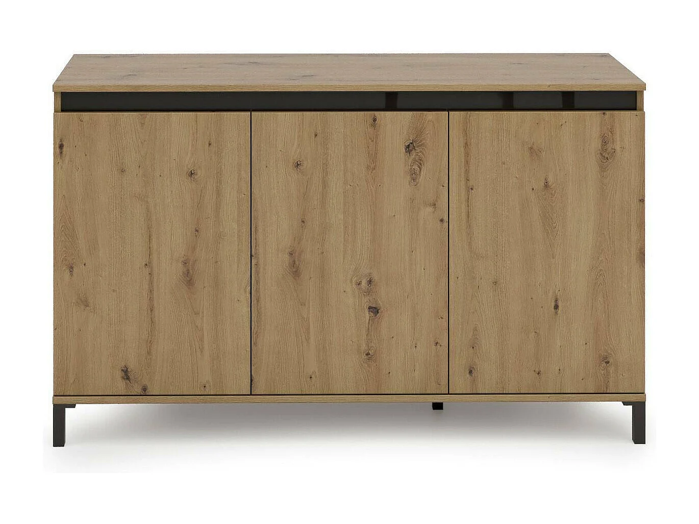 Dcollocol Dressoir, Woonkamer Buffet, Woonkamer, Keuken Pantry, Made in Italy, 138x40h90 cm, Glanzend Wit en Antraciet