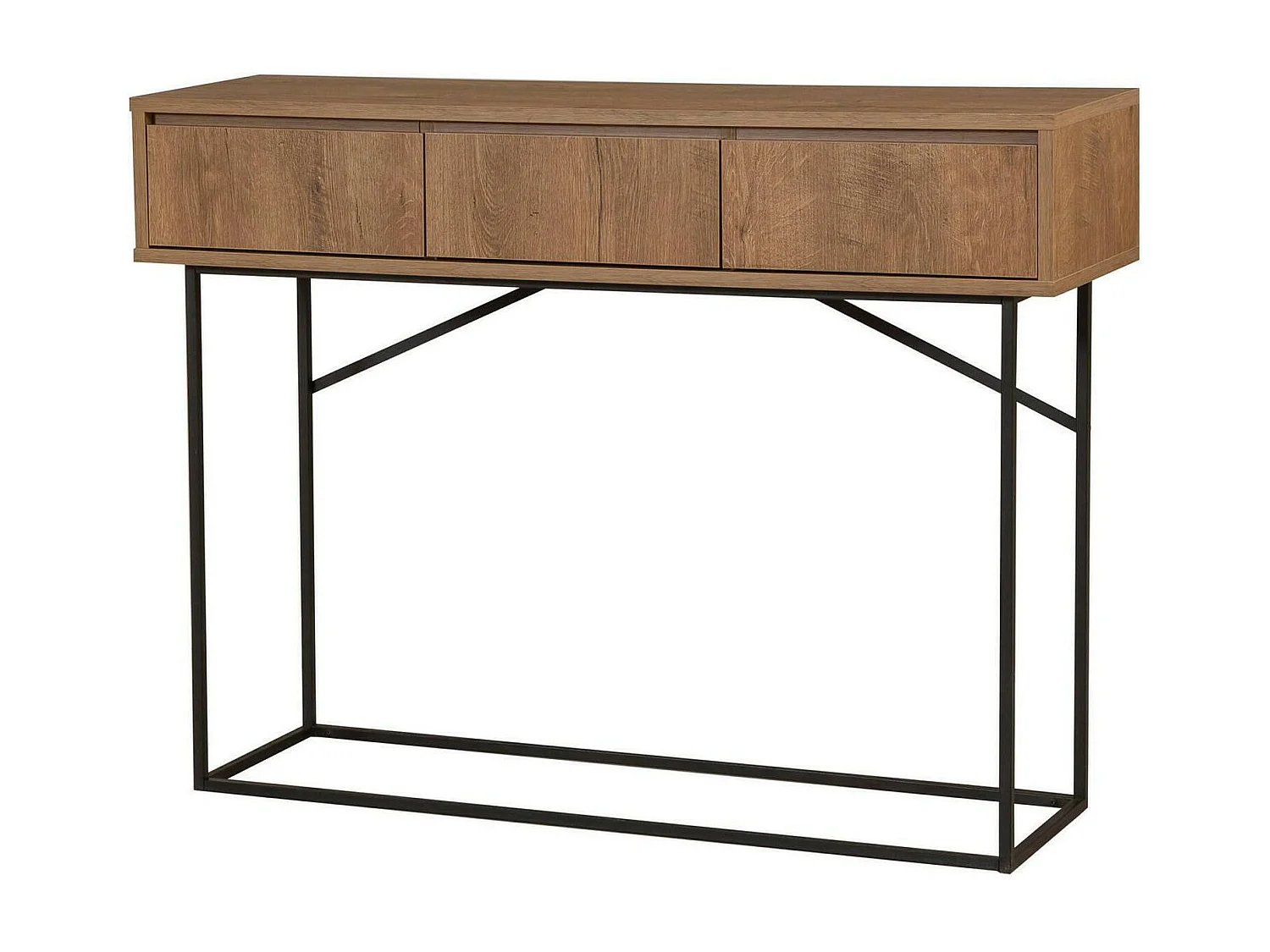 Kommode Dbonfant, Wohnzimmerbuffet, Wohnzimmer-Sideboard, Moderne Küchen-Speisekammer, 120x36h90 cm, Walnuss und Schwarz
