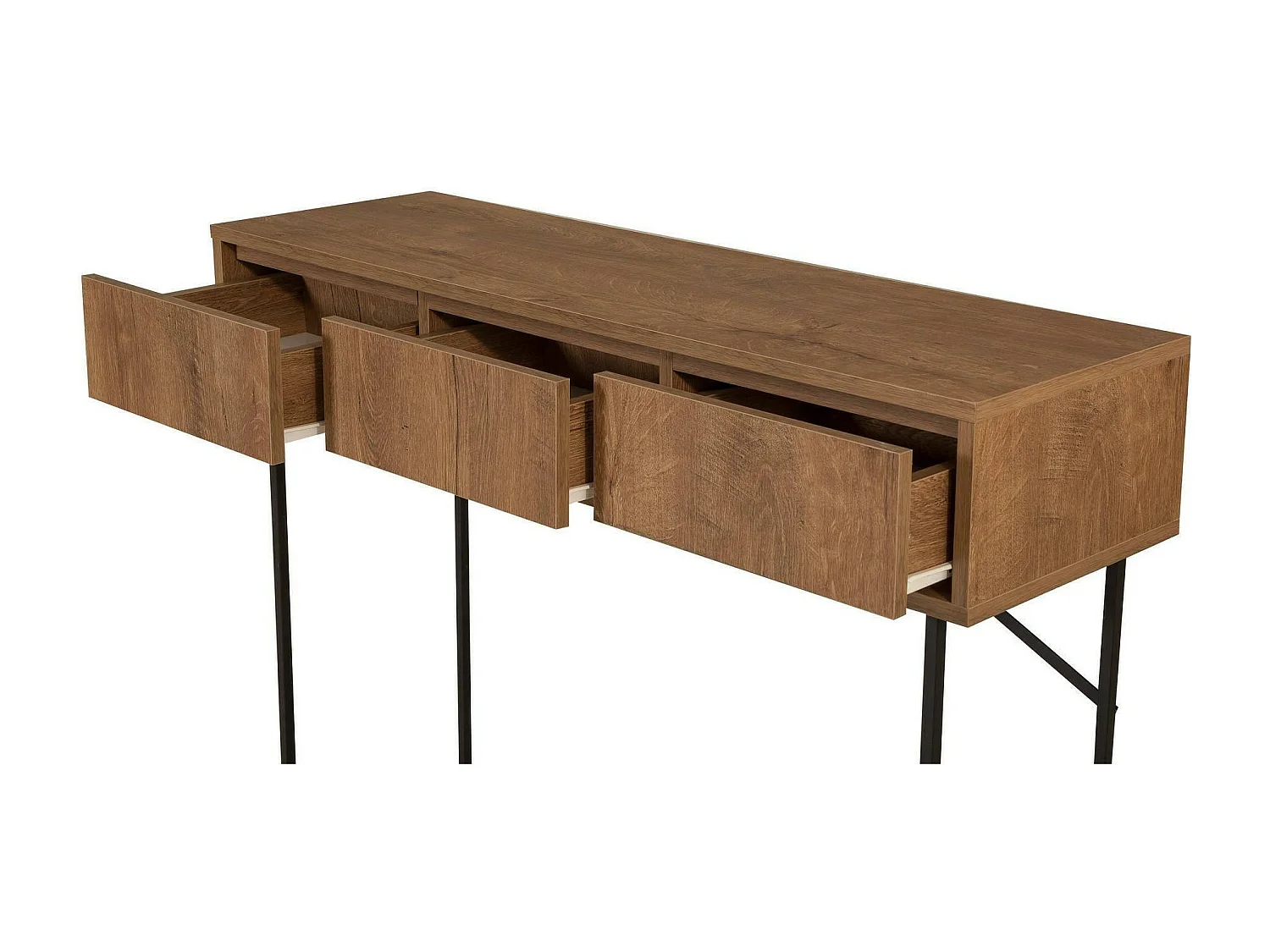 Buffet Alkam, Buffet du salon, Commode de salon, Garde-manger de cuisine, 120x36h90 cm, Noyer et Noir