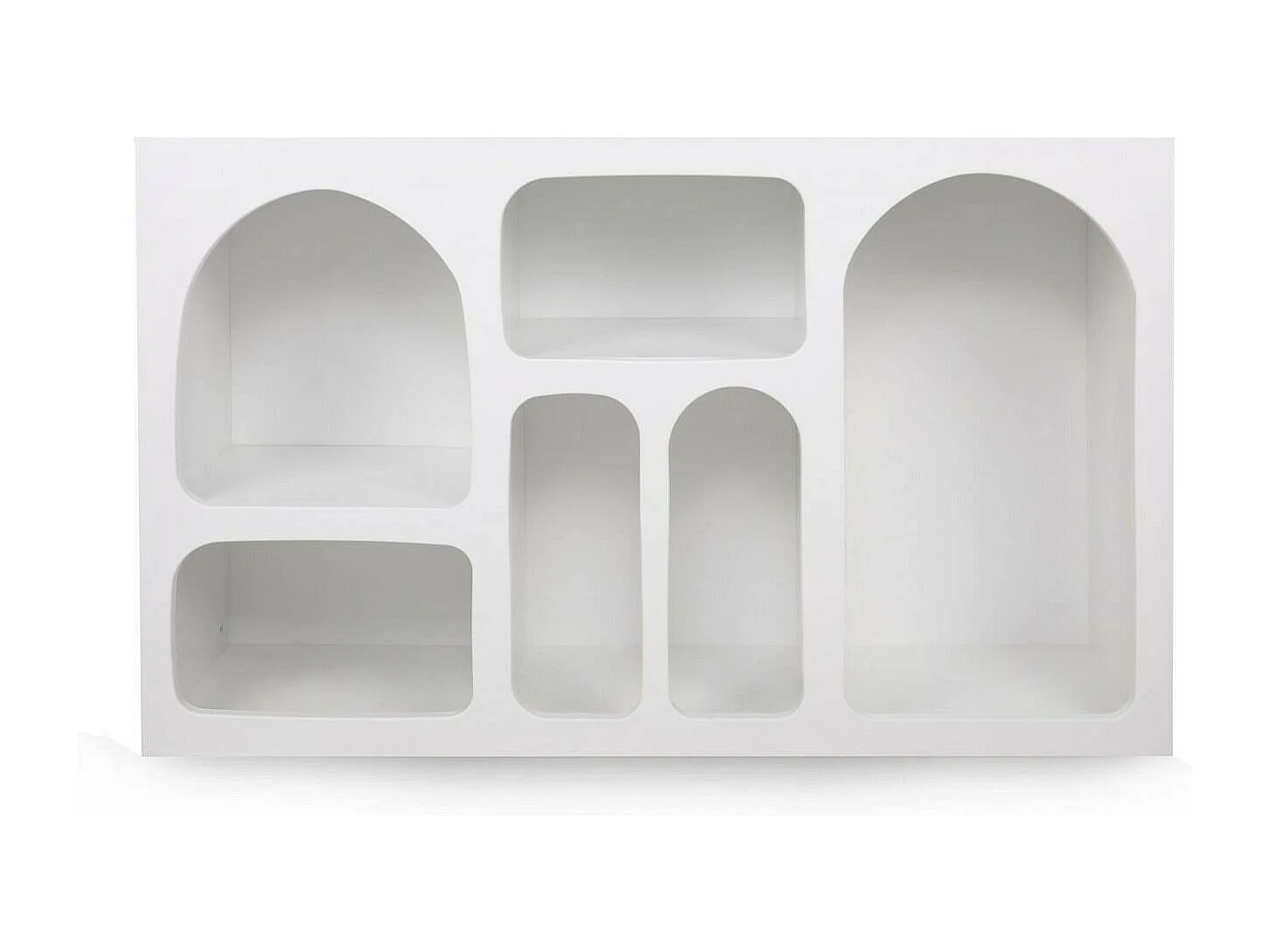 Buffet Bellatrix, Buffet du salon, Commode de salon, Garde-manger de cuisine, 120x37h74 cm, Blanc