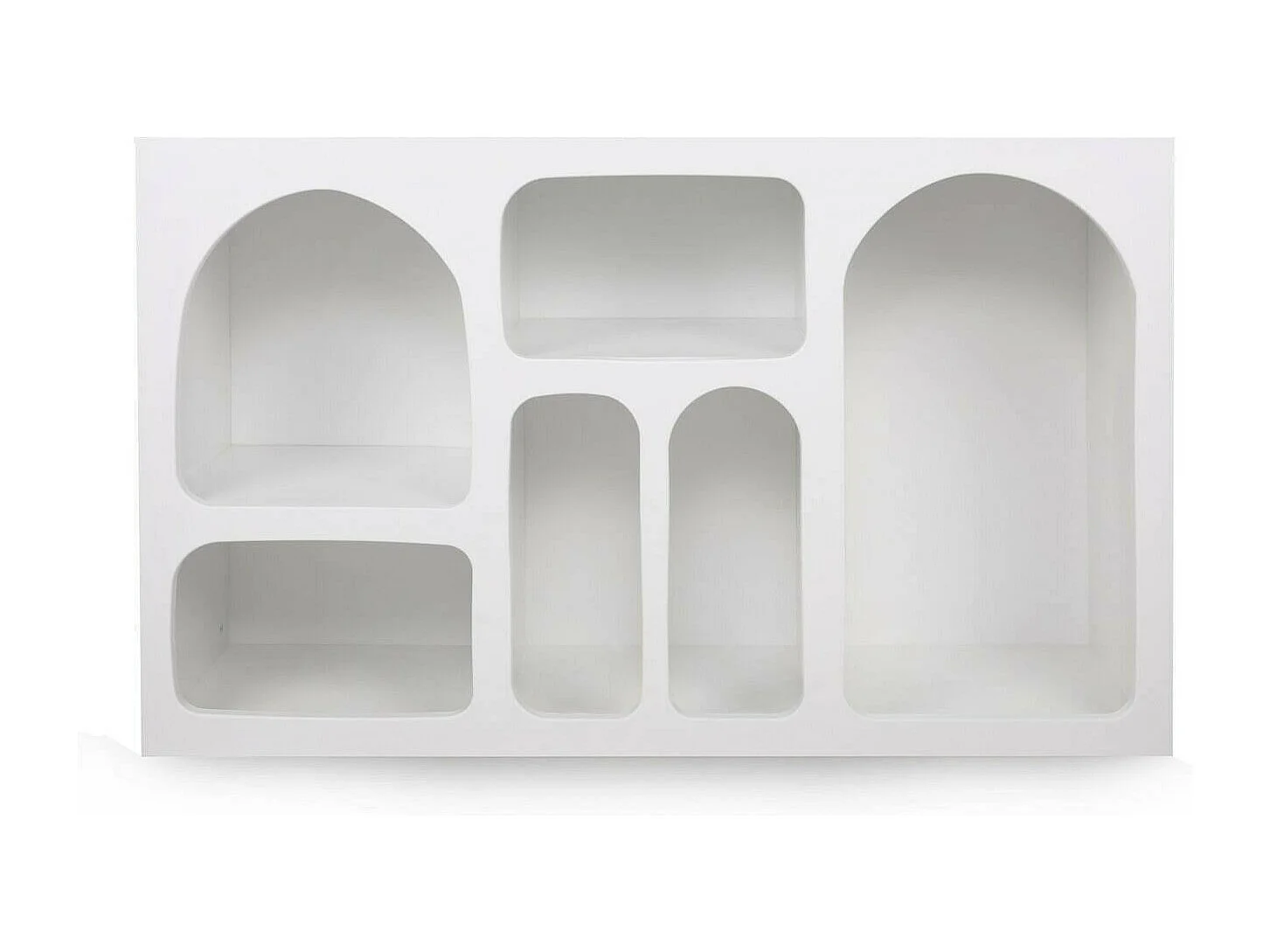 Credenza Arsenio, 6 Ripiani, 37x120x74h cm Bianco, Madia