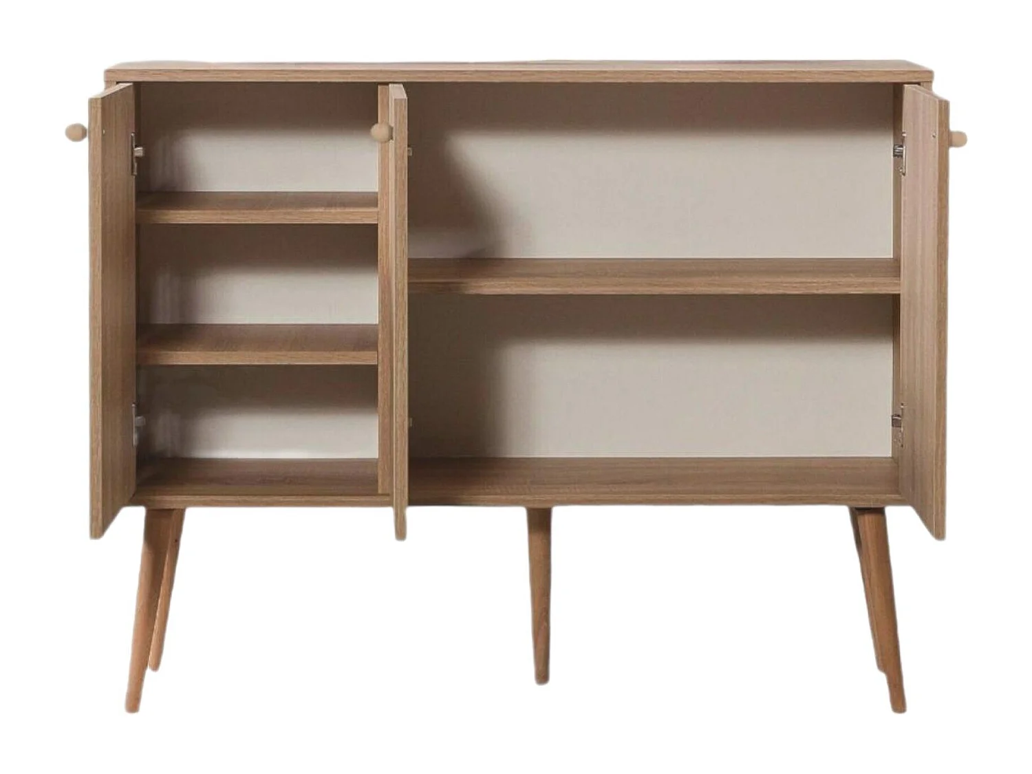 Buffet Nunki, Buffet du salon, Commode de salon, Garde-manger de cuisine, 120x36h90 cm, Chêne et Multicolore