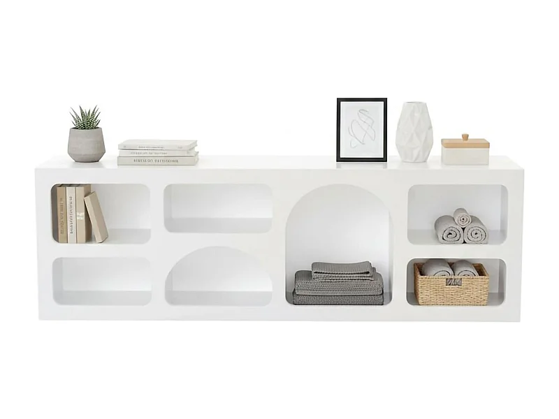 Dgargiul dressoir, buffet in de woonkamer, woonkamer, bijkeuken, 160x38h51 cm, Wit