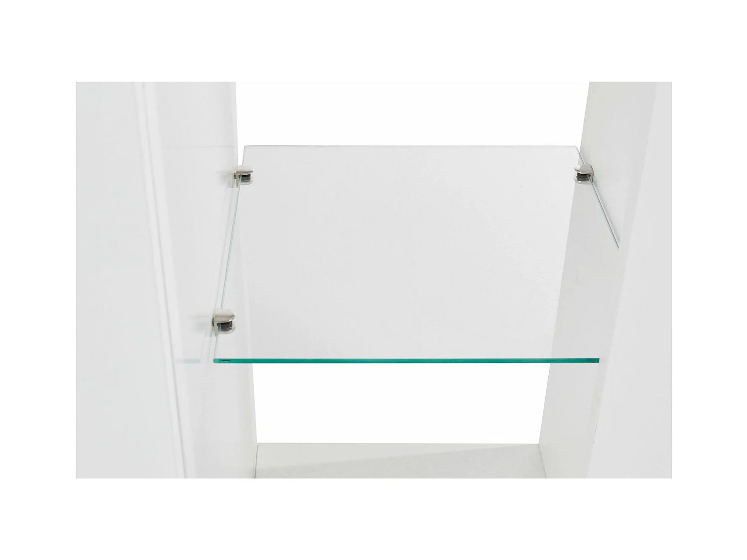 Aparador Ddalessandr, buffet de salón 4 puertas, Aparador de salón, Aparador moderno, 100% Made in Italy, 220x40h80 cm, Blanco brillo