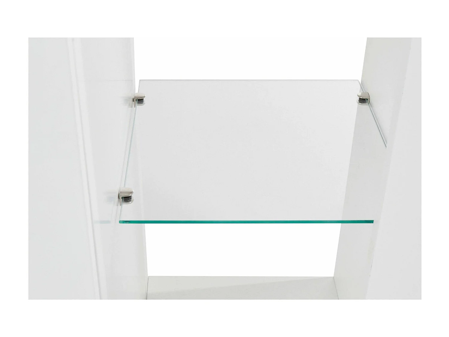 Buffet Wilmer, Buffet de salon 4 portes, Buffet de salon, Buffet moderne, 100% Made in Italy, 220x40h80 cm, Blanc brillant