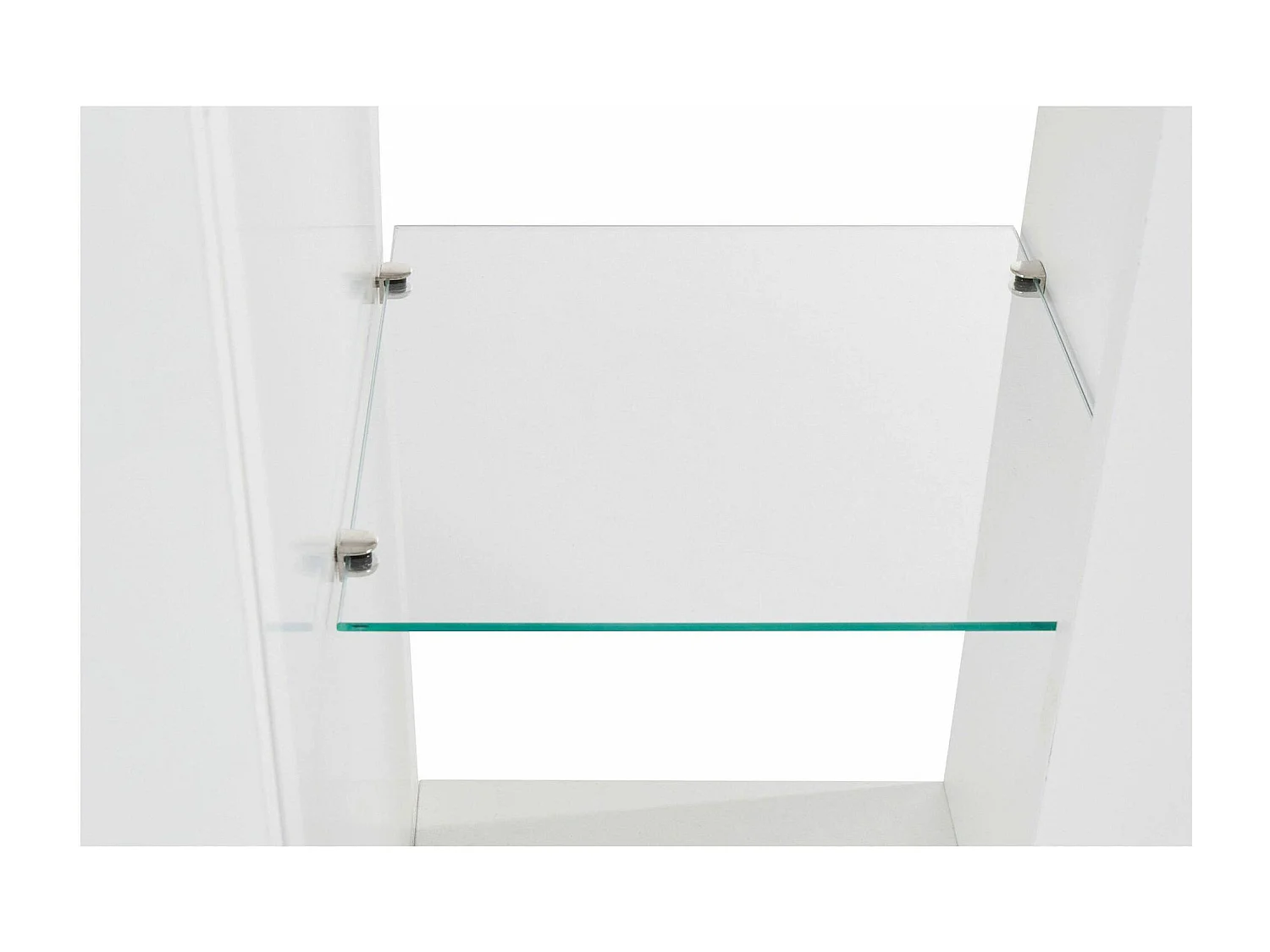 Buffet Wilmer, Buffet de salon 4 portes, Buffet de salon, Buffet moderne, 100% Made in Italy, 220x40h80 cm, Blanc brillant