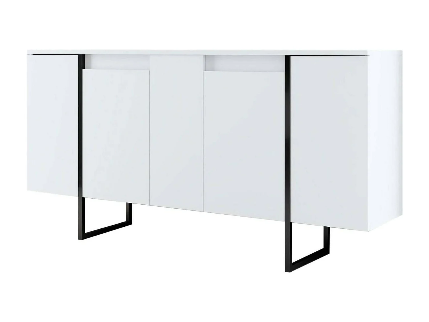 Credenza Arta, 4 Ripiani, 35x160x80h cm Bianco, Madia