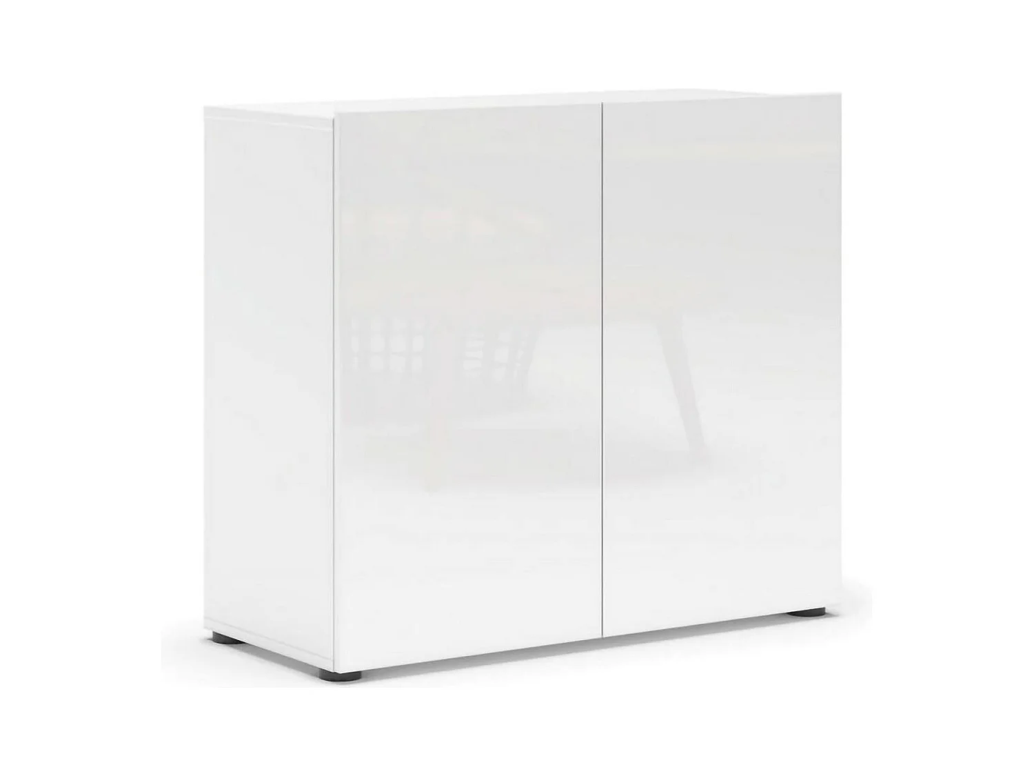 Dfaticant dressoir, Woonkamerbuffet, Woonkamer, Keukenkast, Made in Italy, 90x38h79 cm, Glanzend wit