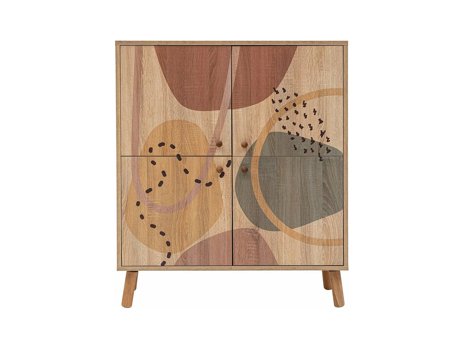 Aparador Dgiannin, Buffet de sala, Aparador de sala, Despensa de cozinha, 95x36h111 cm, Multicolorido
