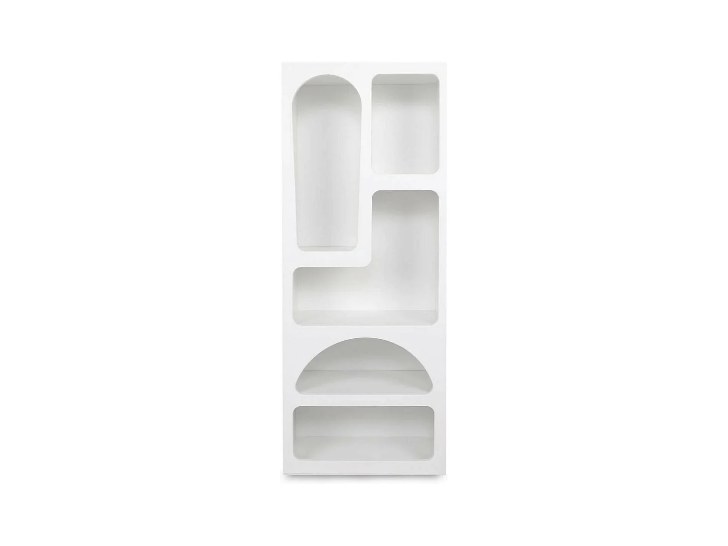 Buffet Bellatrix, Buffet du salon, Commode de salon, Garde-manger de cuisine, 60x32h150 cm, Blanc