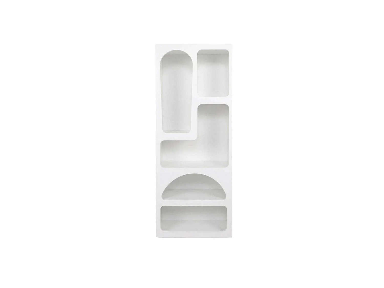 Buffet Bellatrix, Buffet du salon, Commode de salon, Garde-manger de cuisine, 60x32h150 cm, Blanc