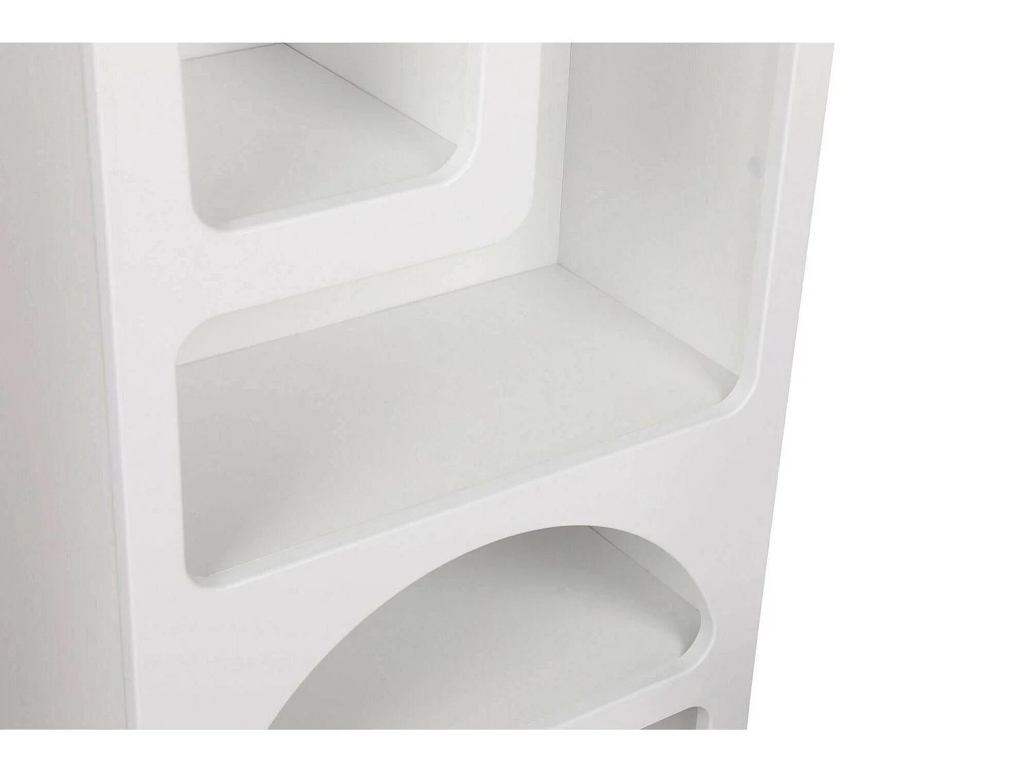 Buffet Bellatrix, Buffet du salon, Commode de salon, Garde-manger de cuisine, 60x32h150 cm, Blanc
