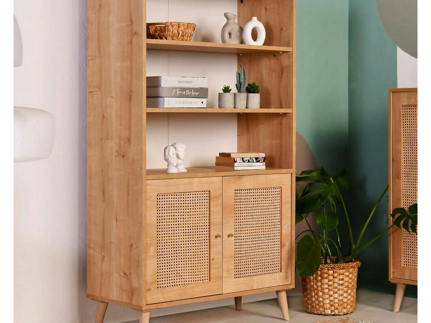 Dmora - Credenza Skopje, 90x40h110 cm, Quercia