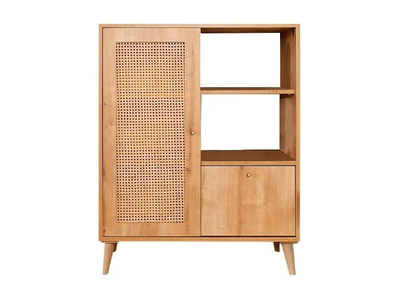 Aparador Dfrigeri, Bufé de salón, Aparador de salón, Despensa de cocina, 90x40h110 cm, Roble