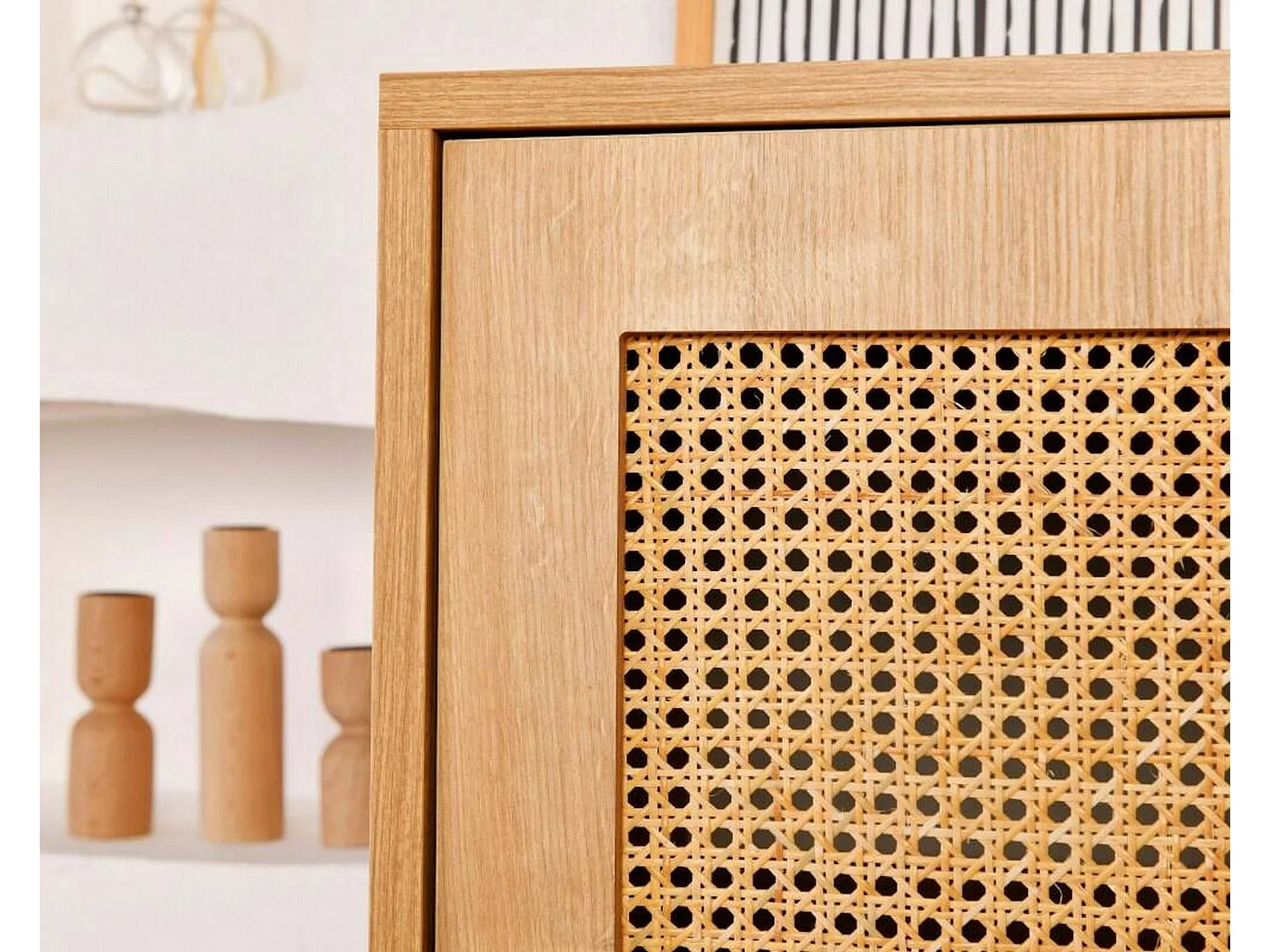 Dmora - Credenza Sfalerite, 90x40h110 cm, Quercia