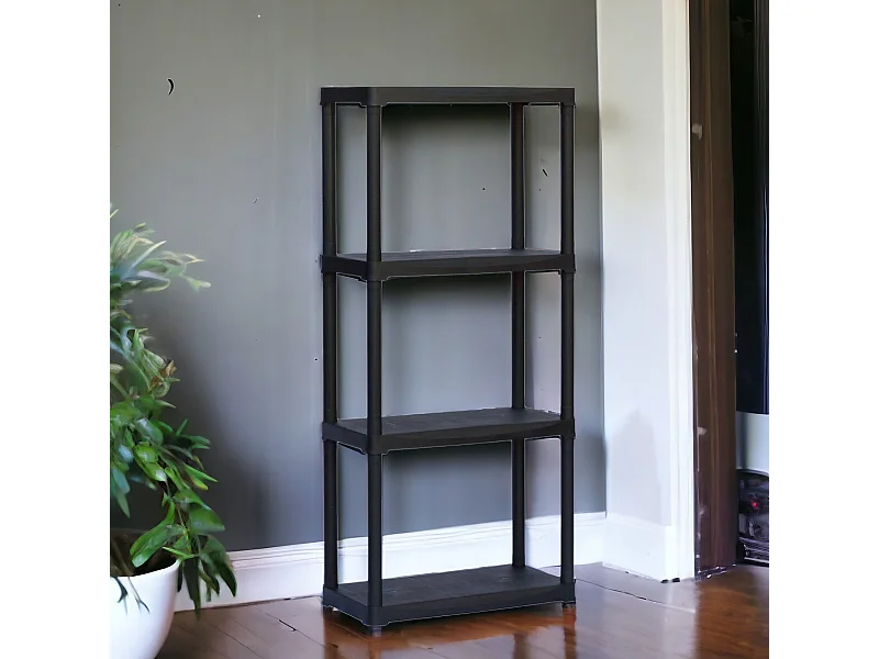 Dbellucc buitengarderobe, buitenplank, multifunctionele balkongarderobe, buitenkast, 100% Made in Italy, antraciet, 60x30h133 cm