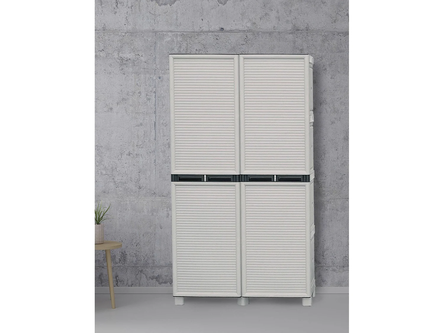 Dbeghett buitenkast, multifunctioneel kast, waskast,Buitenkast, 100% Made in Italy, Lichtgrijs, 100x39h172 cm