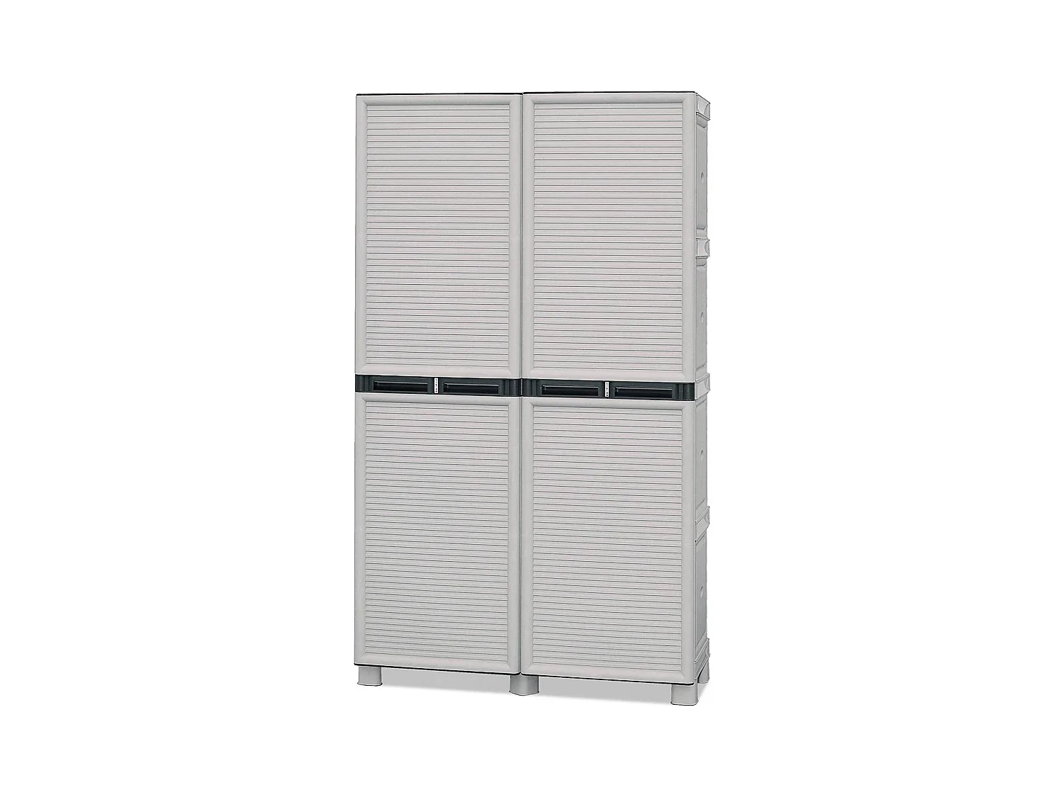 Armoire d'extérieur Namur, Armoire polyvalente, Armoire de buanderie, Armoire d'extérieur, 100% Made in Italy, Gris clair, 100x39h172 cm