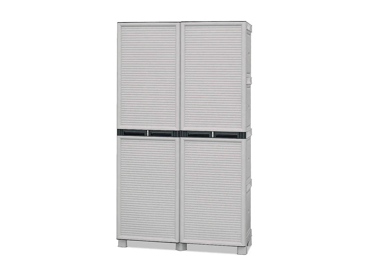 Armoire d'extérieur Namur, Armoire polyvalente, Armoire de buanderie, Armoire d'extérieur, 100% Made in Italy, Gris clair, 100x39h172 cm