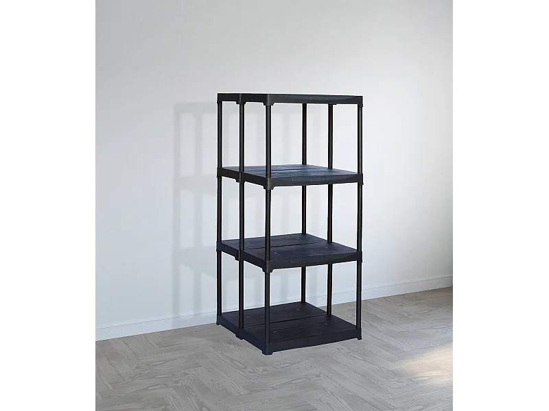 Armário ao ar livre Dbellucc, Prateleira ao ar livre, ARmadio varanda multiuso, armário exterior, 100% Made in Italy, Antracite, 60x59h133 cm