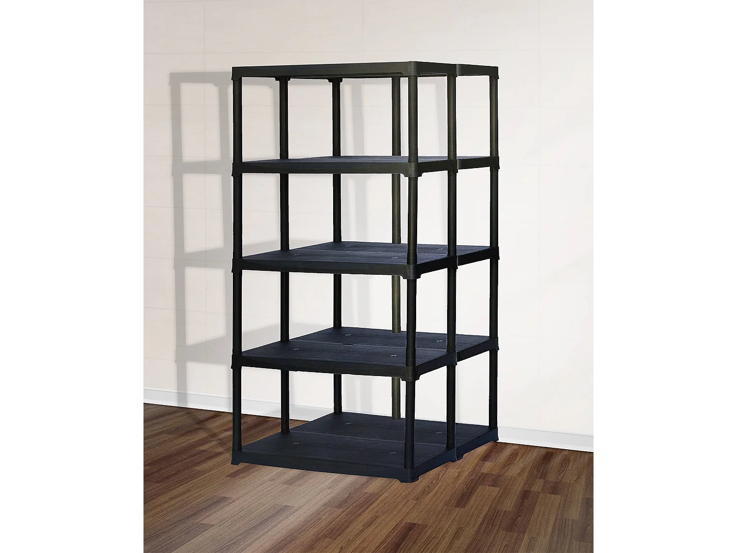 Armário ao ar livre Dammendol, Prateleira ao ar livre, Armário de varanda multiuso, Armário ao ar livre, 100% Made in Italy, Antracite, 90x78h176 cm