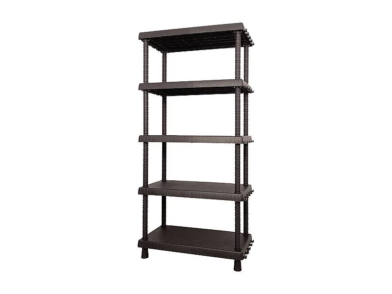 Armoire d'extérieur Incourt, Etagère d'extérieur, Armoire polyvalente avec 3 étagères, 100% Made in Italy, Anthracite, 82x40h165 cm