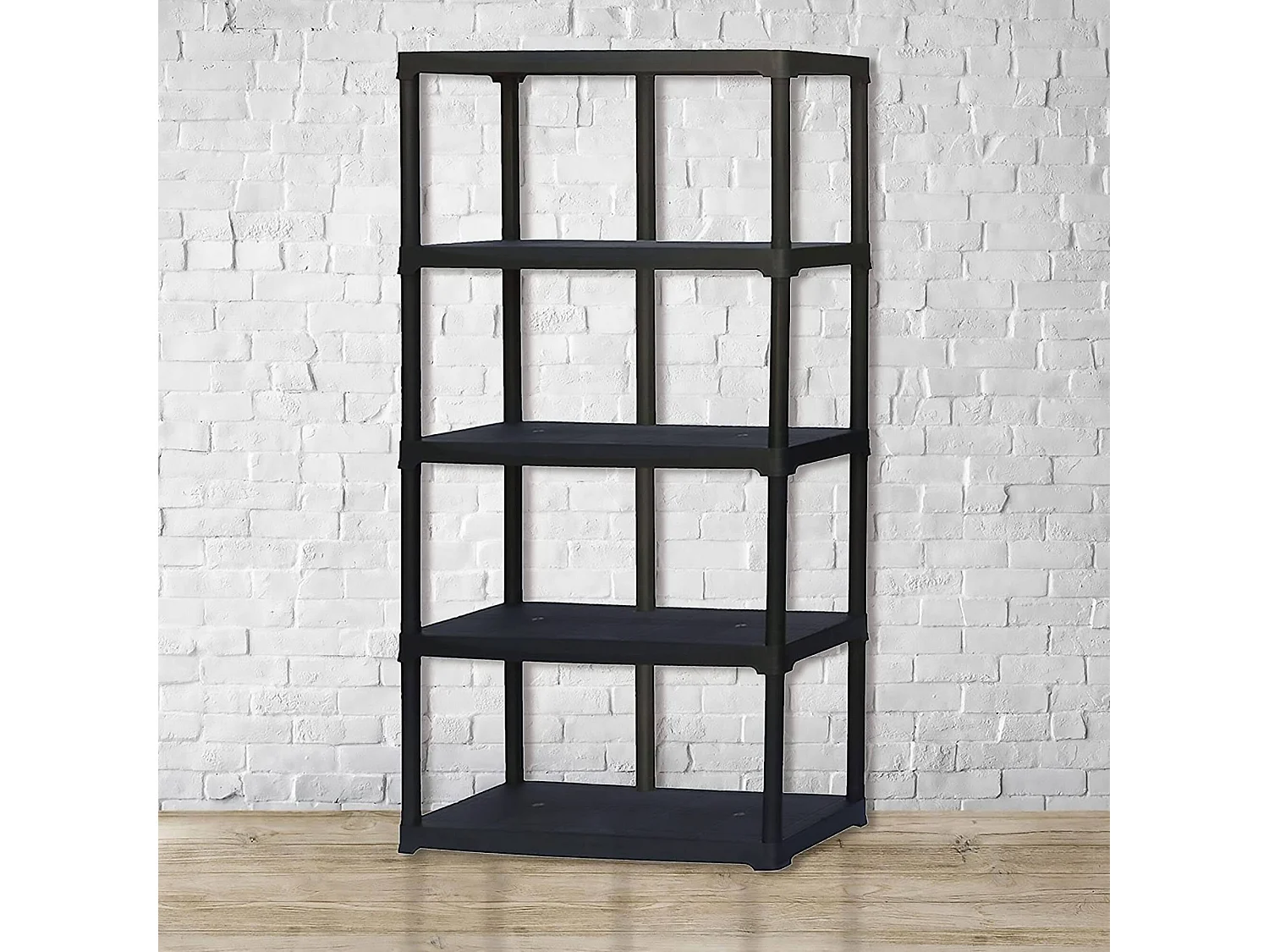 Dammendol buitenkast, buitenplank, multifunctionele balkonkast, buitenkast, 100% Made in Italy, Antraciet, 100x40h176 cm
