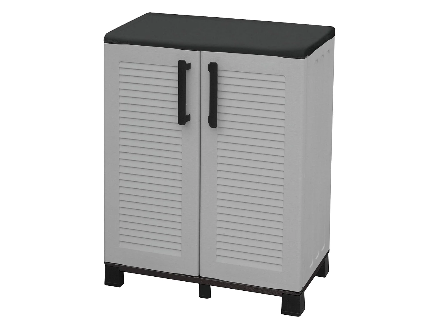 Armadio da Esterno Anthony, un Ripiano Made in Italy, 37x68x90h cm Grigio Chiaro, Mobile da Giardino