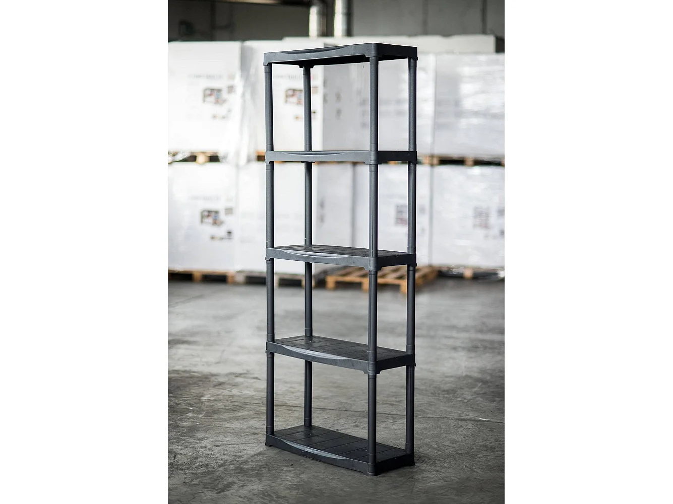 Armoire d'extérieur Damme, Etagère d'extérieur, Armoire de balcon polyvalente, Armoire d'extérieur, 100% Made in Italy, Anthracite, 60x30h176 cm