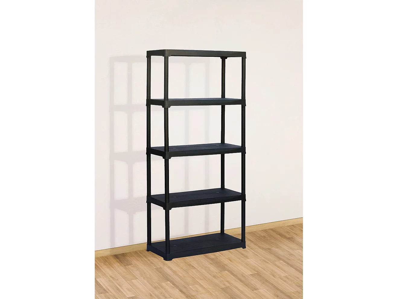 Dammendol buitenkast, buitenplank, multifunctionele balkonkast, buitenkast, 100% Made in Italy, Antraciet, 80x40h176 cm