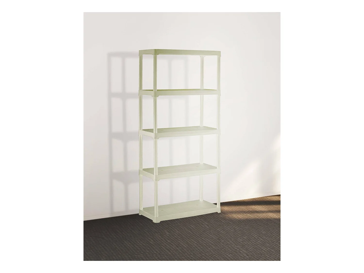 Armoire d'extérieur Eupen, Etagère d'extérieur, Armoire de balcon polyvalente, Armoire d'extérieur, 100% Made in Italy, 80x40h176 cm, Anthracite