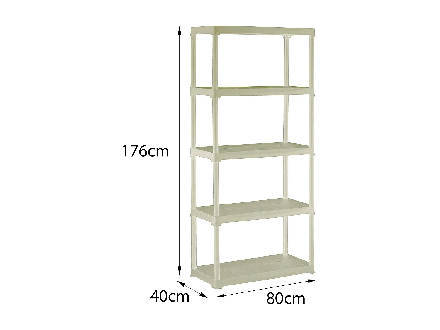 Armoire d'extérieur Eupen, Etagère d'extérieur, Armoire de balcon polyvalente, Armoire d'extérieur, 100% Made in Italy, 80x40h176 cm, Anthracite
