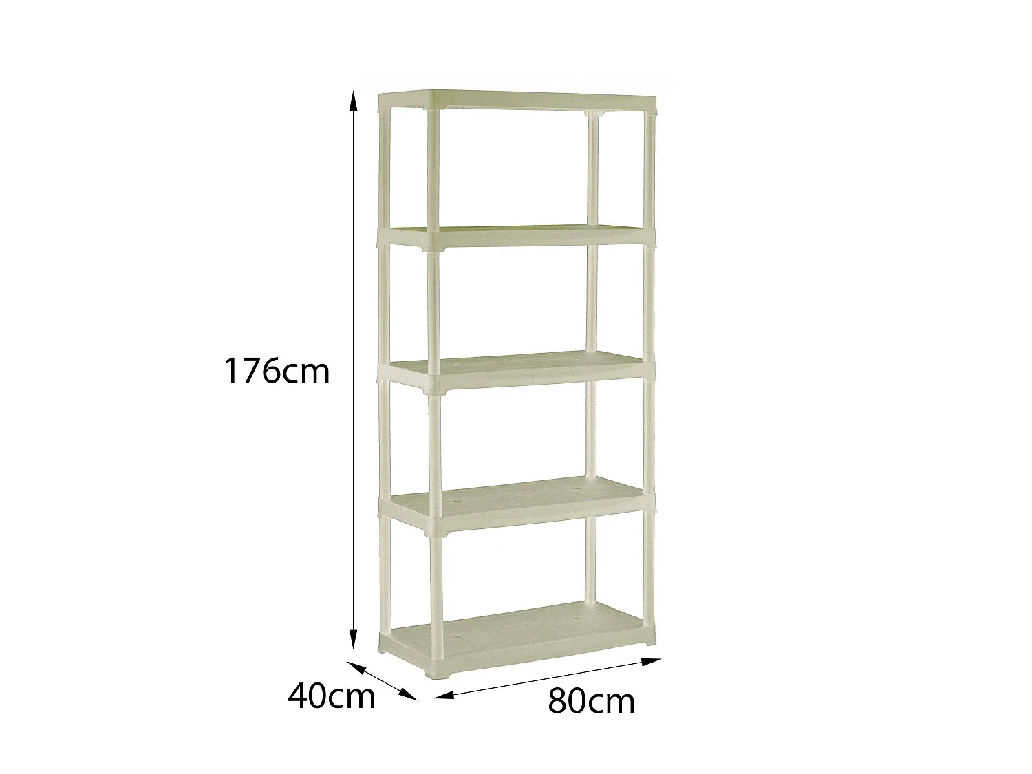 Armoire d'extérieur Eupen, Etagère d'extérieur, Armoire de balcon polyvalente, Armoire d'extérieur, 100% Made in Italy, 80x40h176 cm, Anthracite