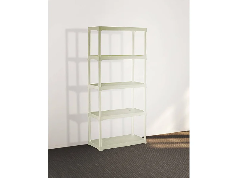 Armoire d'extérieur Eupen, Etagère d'extérieur, Armoire de balcon polyvalente, Armoire d'extérieur, 100% Made in Italy, 80x40h176 cm, Anthracite