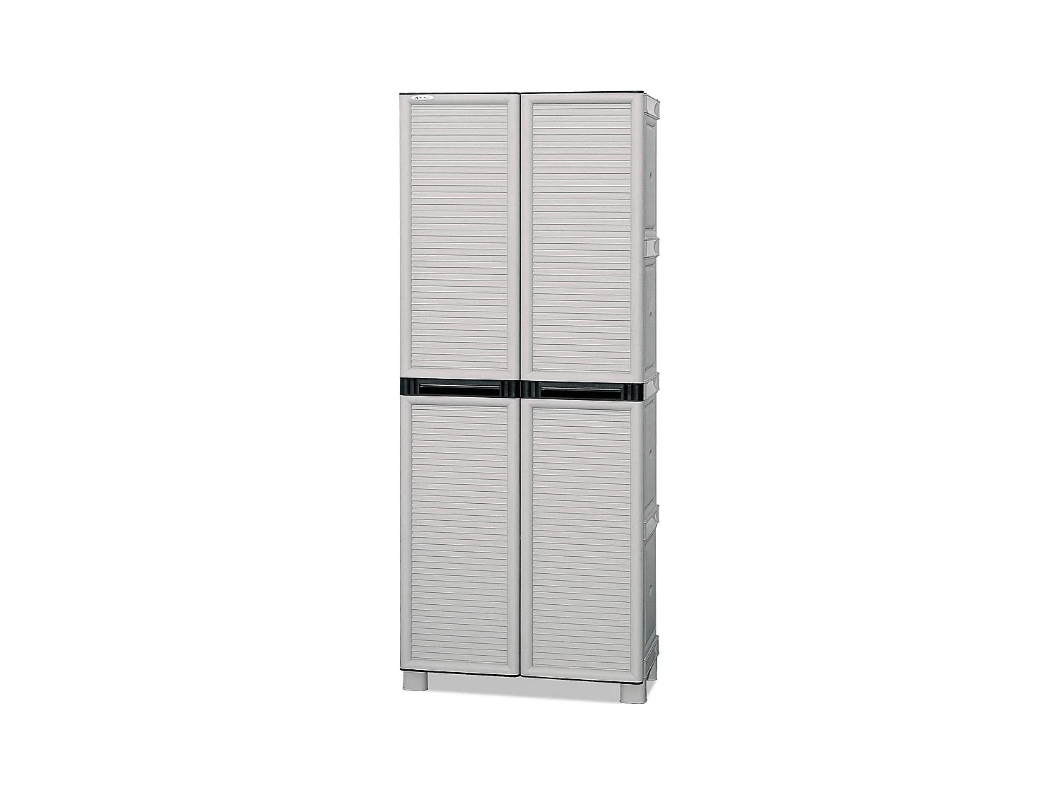 Armoire d'extérieur Namur, Armoire polyvalente, Armoire de buanderie, Armoire d'extérieur, 100% Made in Italy, Gris clair, 70x39h172 cm