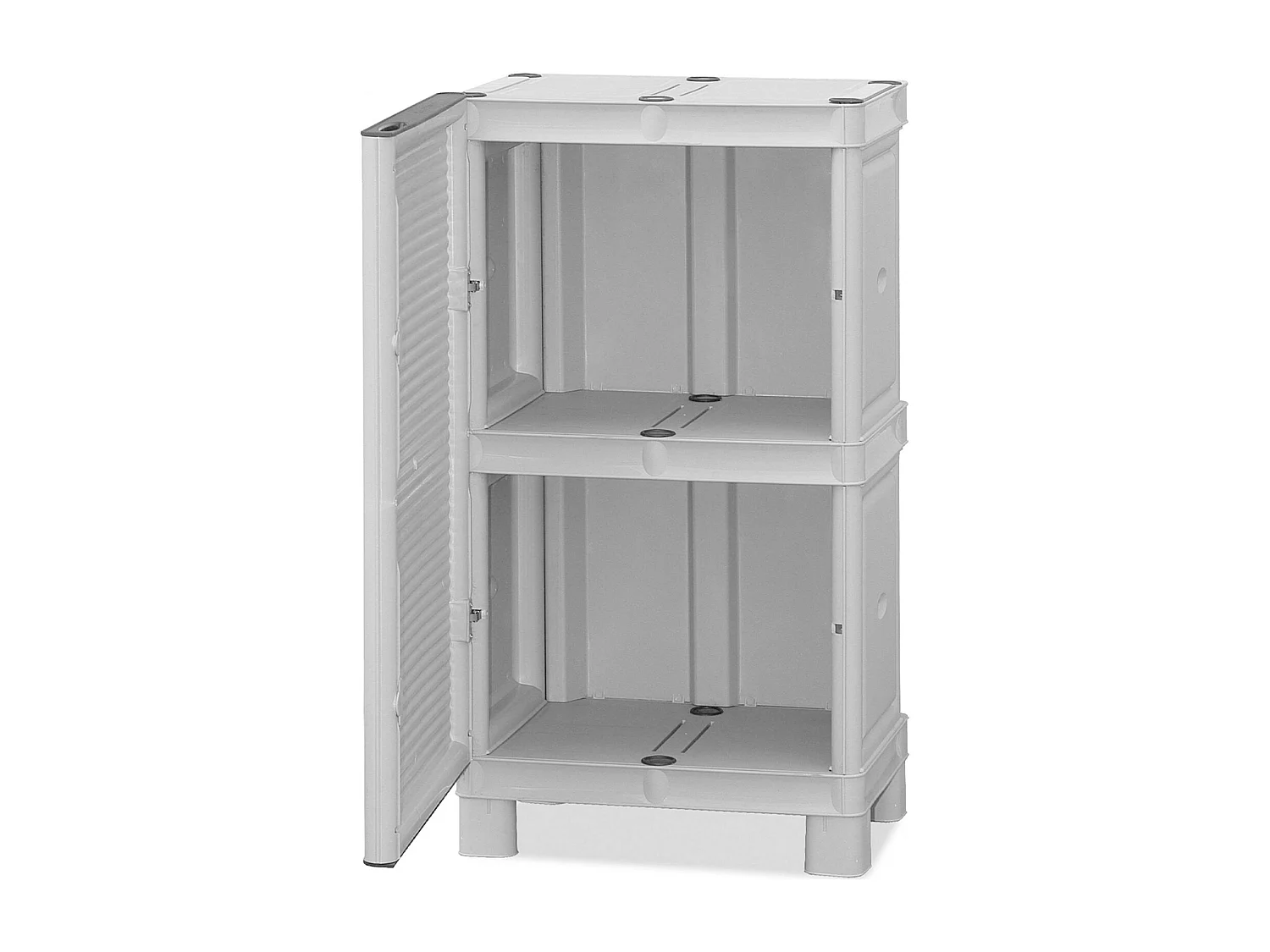 Dbiondin buitengarderobe, buitenkast, multifunctionele balkongarderobe, buitenkast, 100% Made in Italy, lichtgrijs, 50x39h92 cm