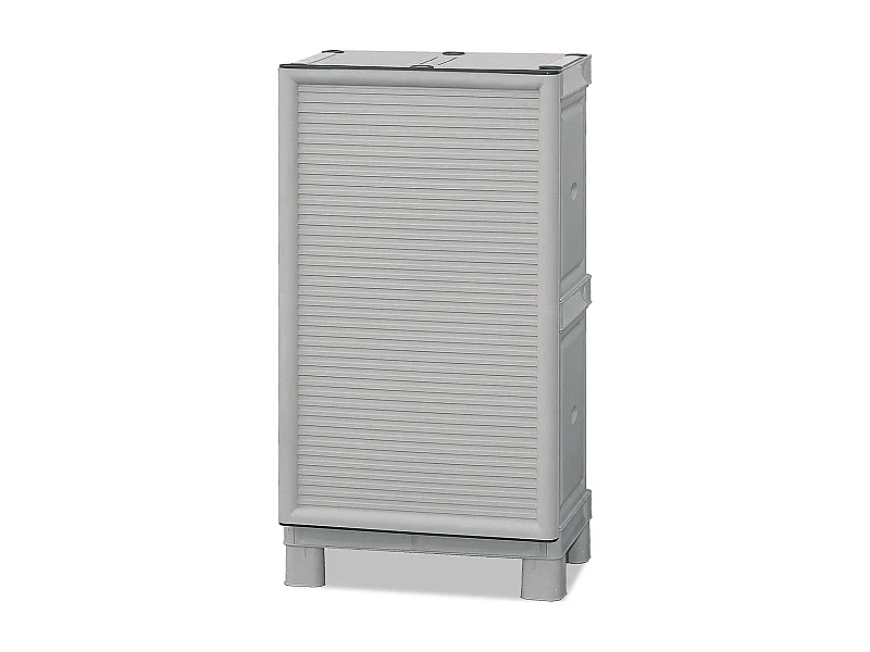 Dmora - Armadio da esterno Arlinda, Grigio chiaro, 50x39h92 cm