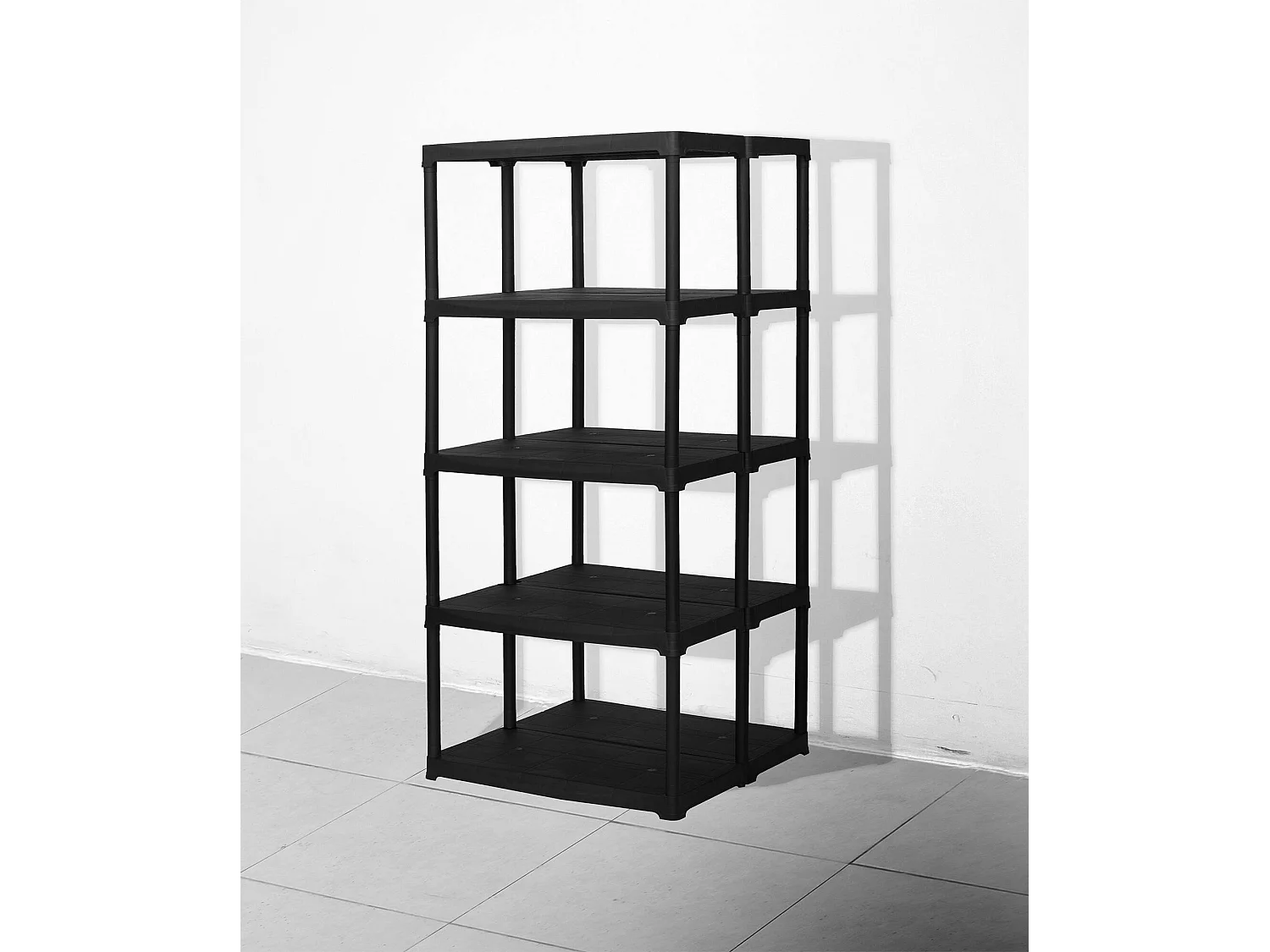 Armário de exterior Dammendol, Prateleira exterior, Armário de varanda multiusos, Armário exterior, 100% Made in Italy, Antracite, 80x59h176 cm