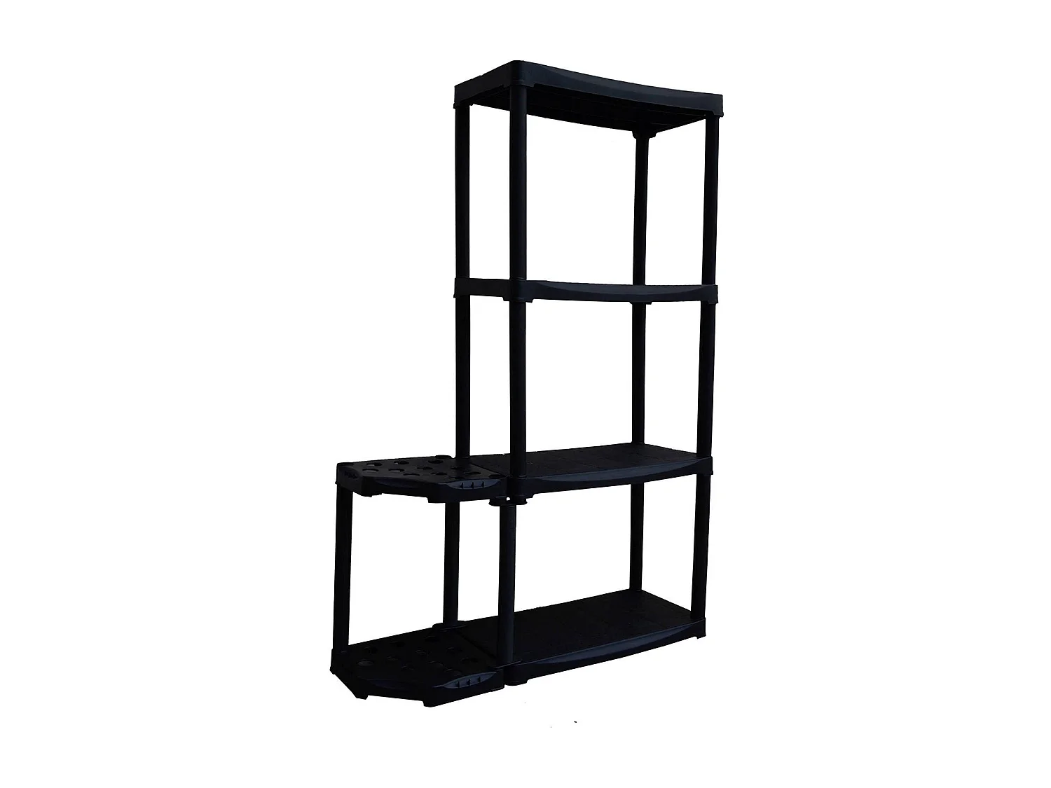 Dallegrett Outdoor-Garderobe, Outdoor-Regal, Mehrzweck-Balkongarderobe mit 2 Regalen, 100 %  Italy, 89 x 30 x 133 cm, Anthrazit