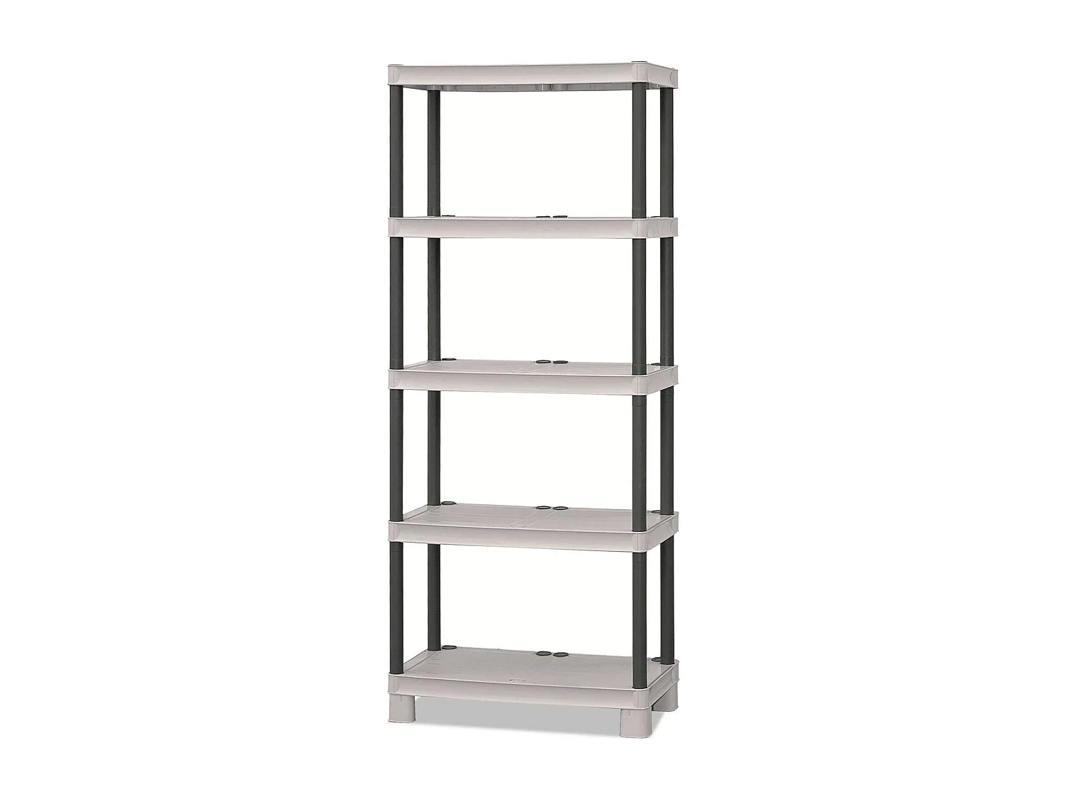 Dmora Armadio da Esterno Giri 35x70x172h cm Grigio Chiaro, 4 Vani Resistente ai Raggi uv, Impermeabile Made in Italy